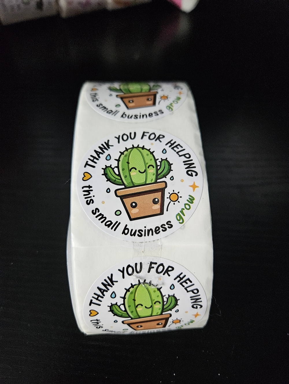 Cactus Thank You For Helping My Business Grow Stickers